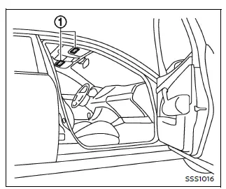 Nissan Armada airbag warning labels location sun visor safety notice
