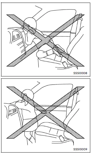 Nissan Armada dangerous passenger posture near airbag deployment