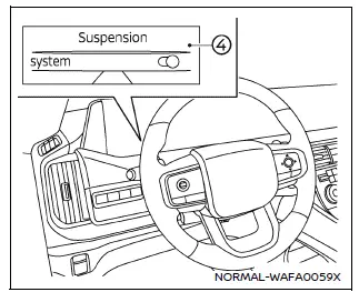 Nissan Armada vehicle information display air suspension settings