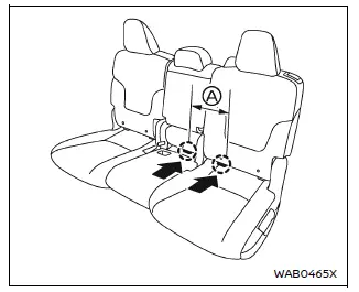 Nissan Armada ISOFIX symbol indicating LATCH anchor location