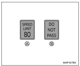Nissan Armada recognized road signs speed limit and no passing zone