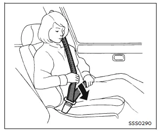 Nissan Armada seat belt positioning lap and shoulder alignment