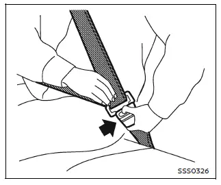 Nissan Armada seatback locked position before fastening seat belt