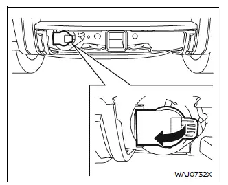 Nissan Armada safety chains connection and towing setup diagram