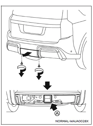 Nissan Armada trailer hitch location and rear bumper cover