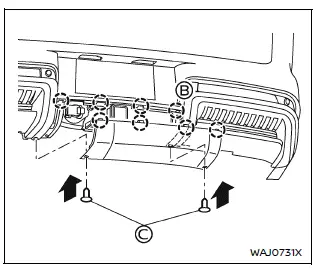 Nissan Armada trailer hitch cover removal process