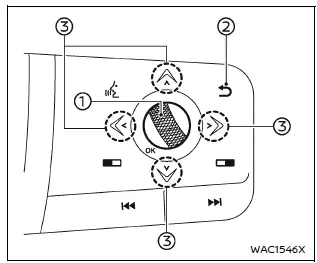 Nissan Armada trip computer display example on instrument cluster