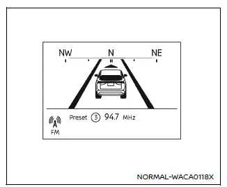 Nissan Armada instrument cluster home screen layout