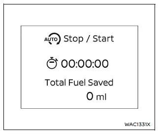 Nissan Armada idling stop system fuel saving information display