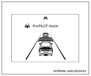 Nissan Armada ProPILOT Assist system status display example