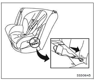 Nissan Armada forward facing child seat latch web mounted attachment step 2