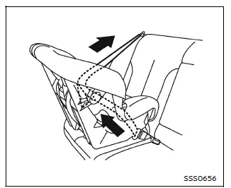 Nissan Armada removing slack from seat belt step 4
