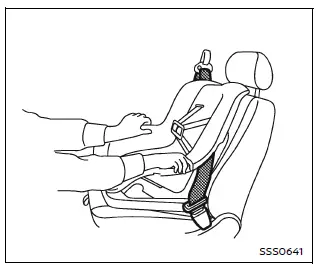 Nissan Armada child seat stability verification forward facing step 8