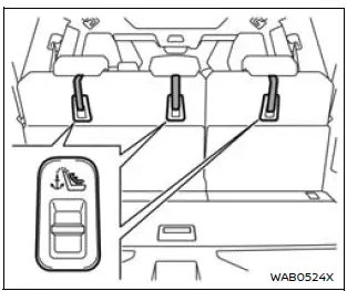 Nissan Armada top tether strap routing third row seat