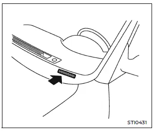 Nissan Armada VIN plate location and identification details