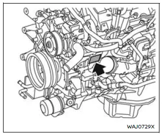 Nissan Armada engine serial number location