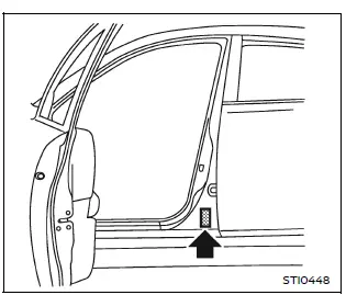 Nissan Armada safety certification label information
