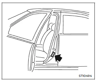 Nissan Armada tire pressure and loading label