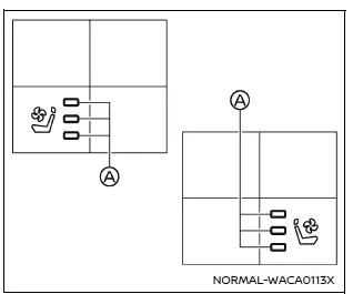 Nissan Armada front ventilated seat switch controls