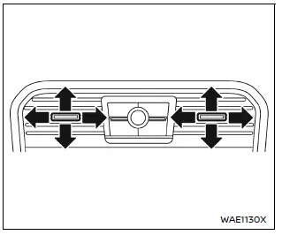Nissan Armada center air vents airflow adjustment