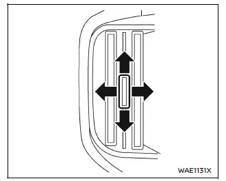 Nissan Armada side air vents direction control