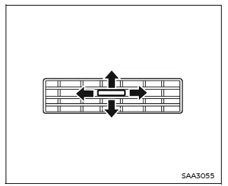 Nissan Armada rear passenger air vents adjustment