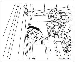Nissan Armada windshield washer fluid reservoir location