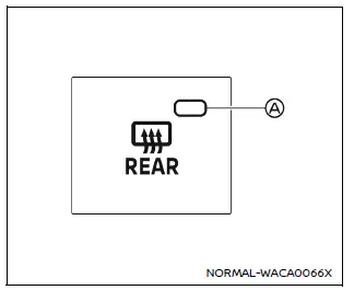 Nissan Armada windshield deicer button and activation example