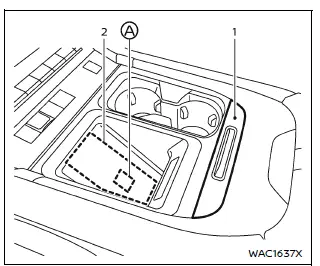 Nissan Armada wireless smartphone charging pad inside center console
