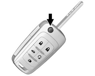 Press the button on the RKE transmitter to extend the key. Press the button and